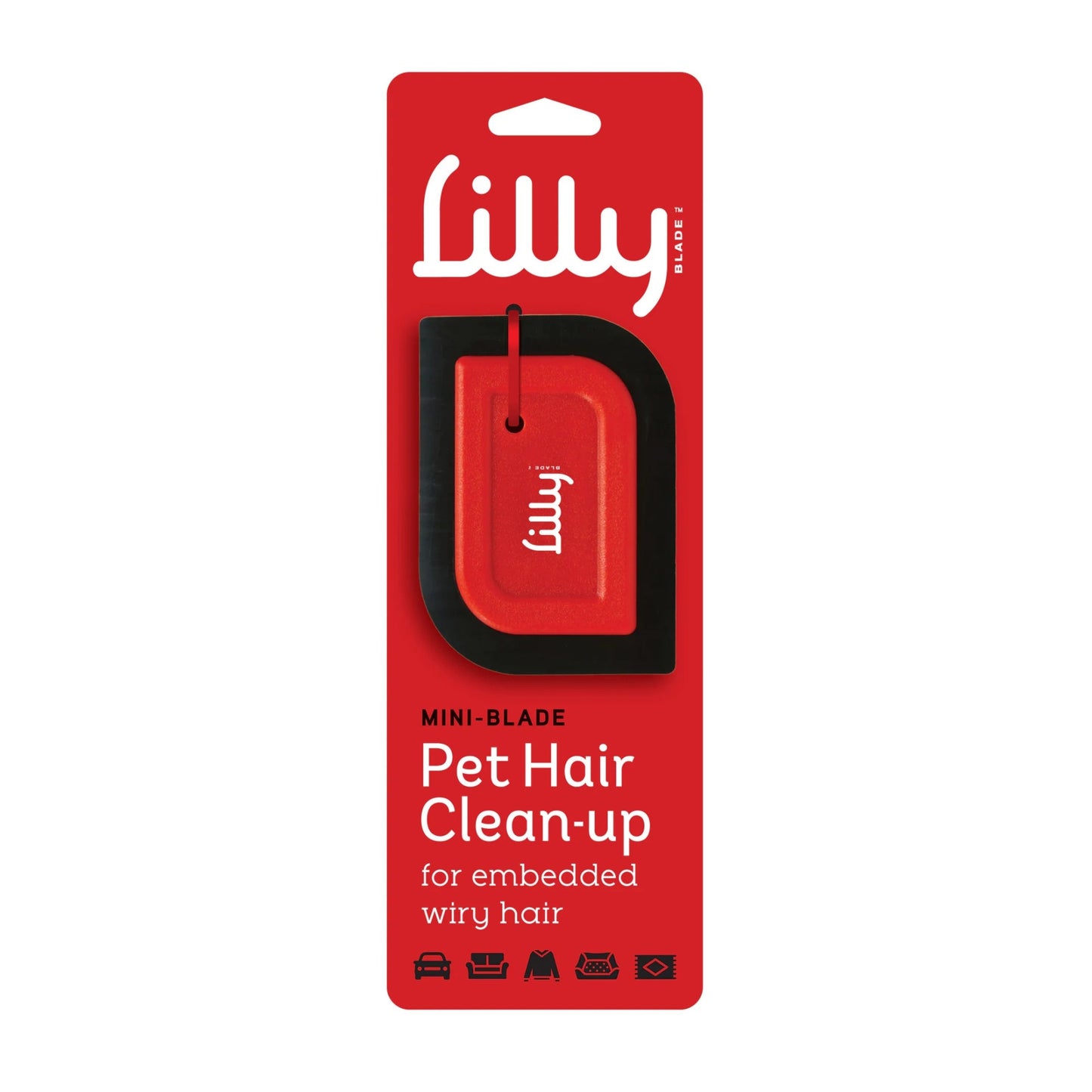 Lilly Brush Pet Hair Clean-Up Mini Blade Red Small