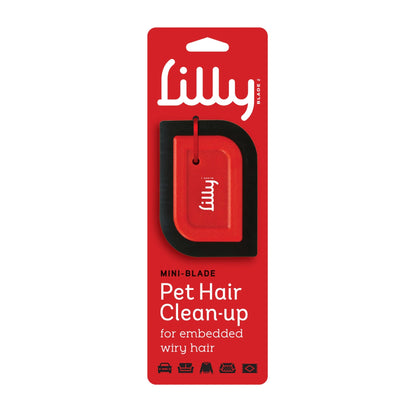 Lilly Brush Pet Hair Clean-Up Mini Blade Red Small