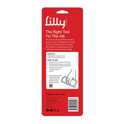 Lilly Brush Pet Hair Clean-Up Blade Kit Red Large