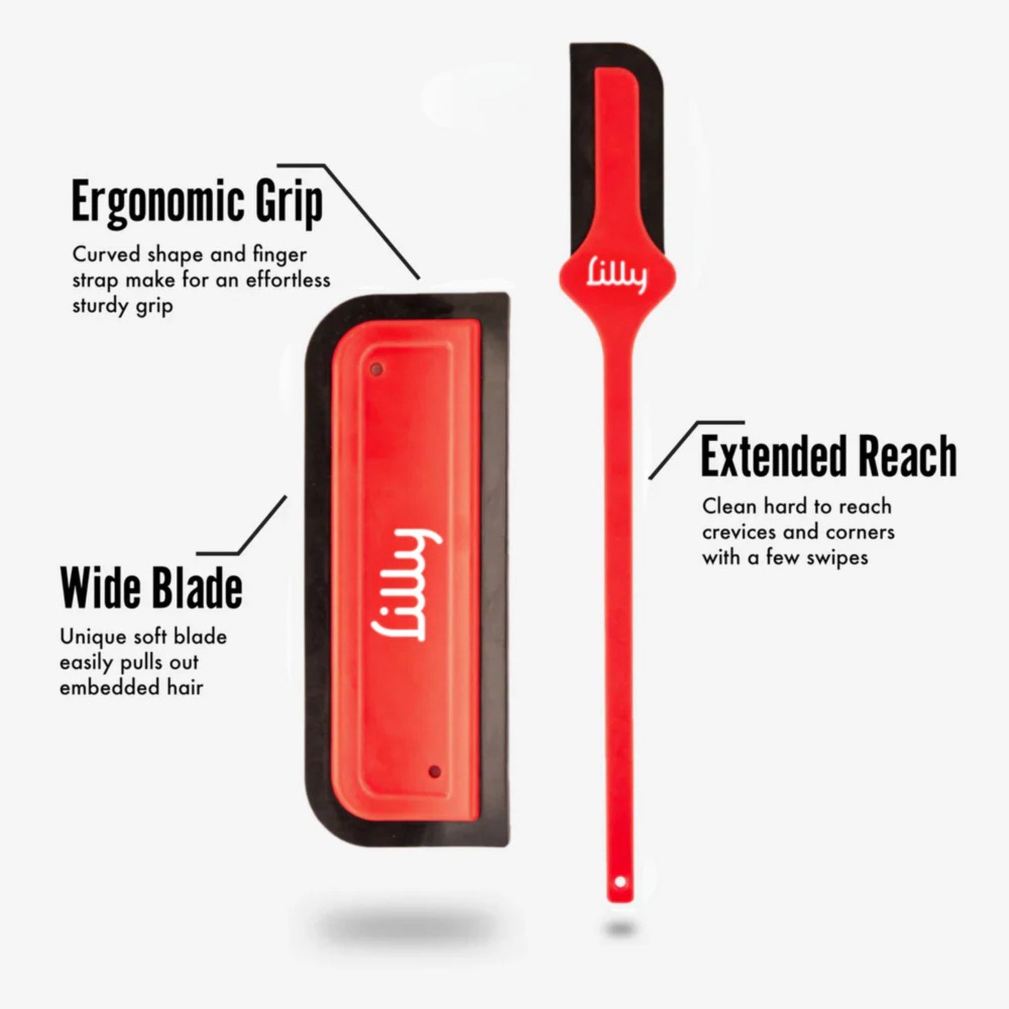 Lilly Brush Pet Hair Clean-Up Blade Kit Red Large