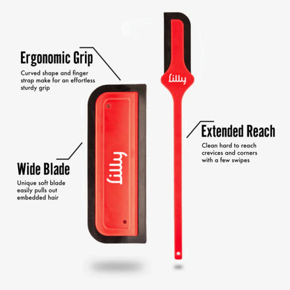 Lilly Brush Pet Hair Clean-Up Blade Kit Red Large