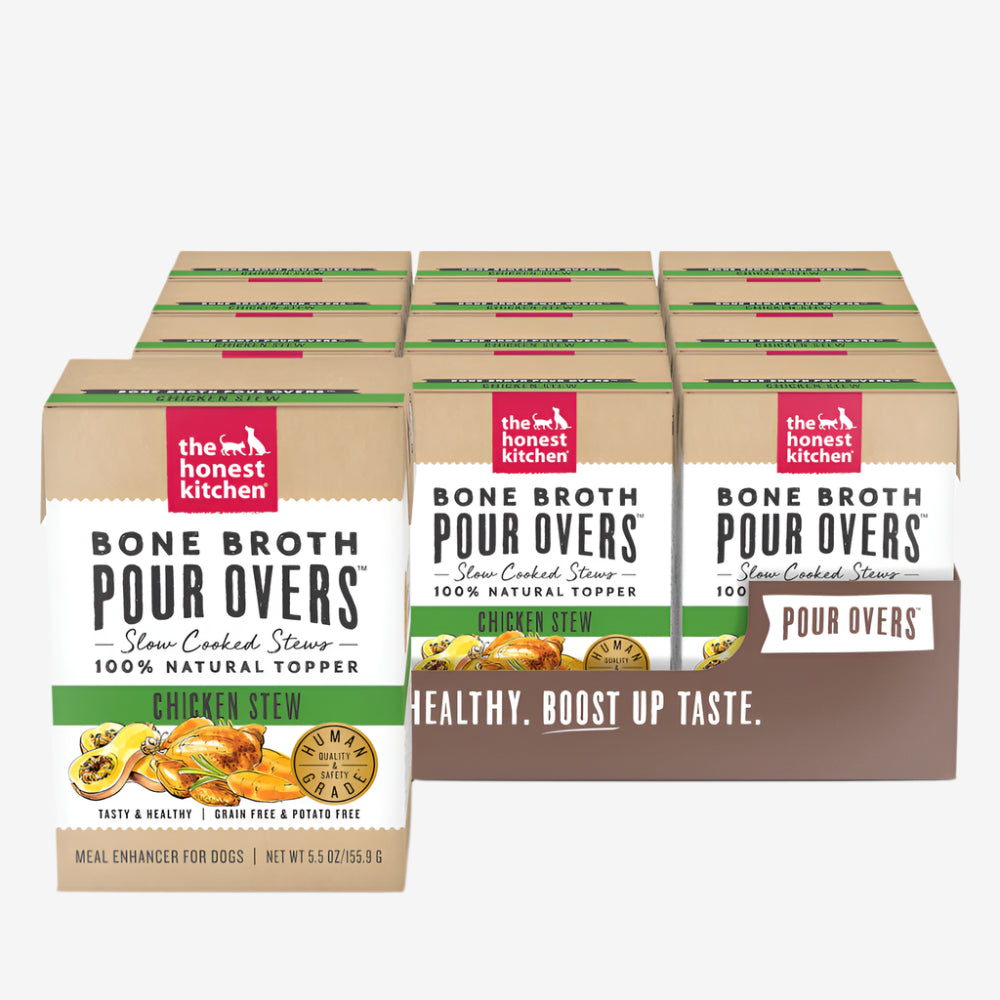 The Honest Kitchen Dog Pour Bone Broth Chicken 5.5oz. (Case of 12)