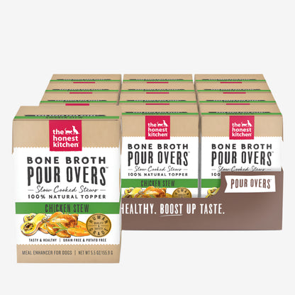 The Honest Kitchen Dog Pour Bone Broth Chicken 5.5oz. (Case of 12)