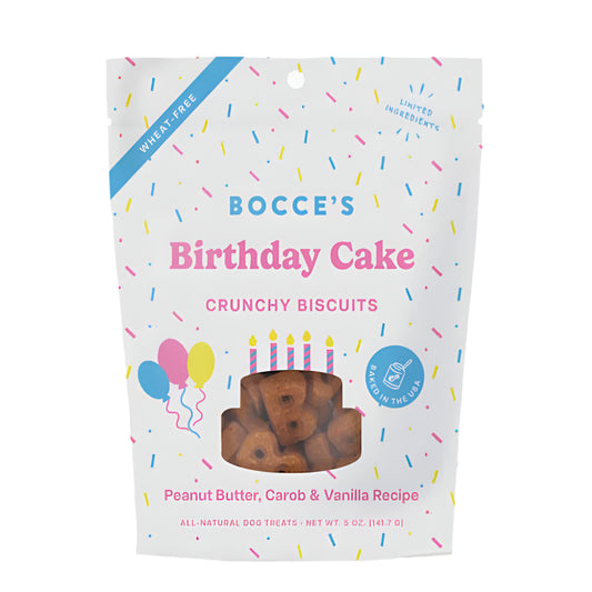Bocce's Bakery Dog Birthday Cake Biscuits 5oz.