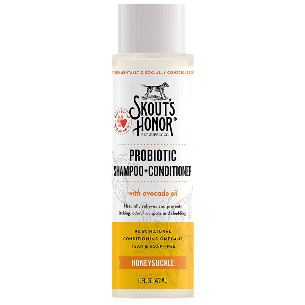Skouts Honor Dog Shampoo Conditioner Honeysuckle 16oz.