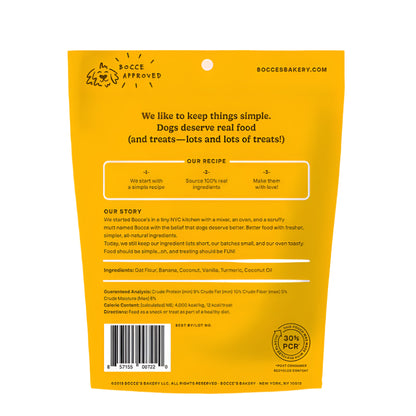 Bocce's Bakery Dog Biscuits Turmeric Latte 5oz. (Pack of 3)