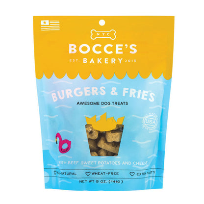 Bocce's Bakery Dog Biscuits Burgers And Fries 5oz.