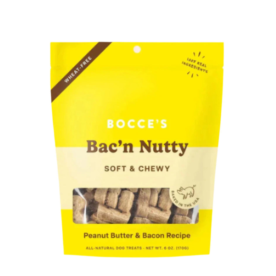 Bocces Bakery Dog Soft And Chewy Bacon Nutty 6oz
