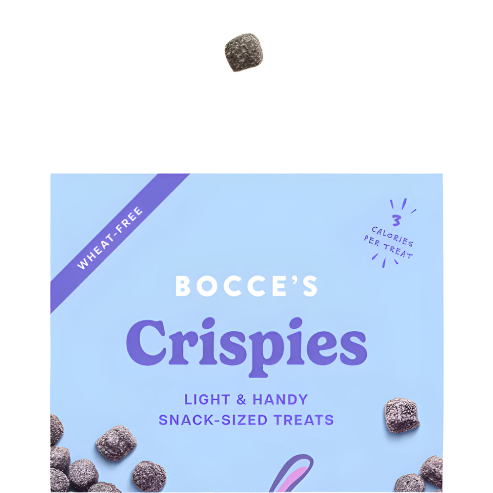 Bocces Dog Crispies Peanut Butter And Blueberry 10oz.