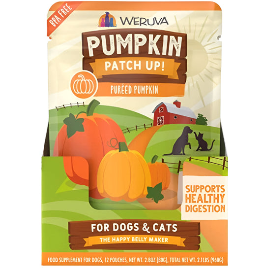 Weruva Dog Pured Pumpkin Supplement 2.8oz. Pouch (Case of 12)