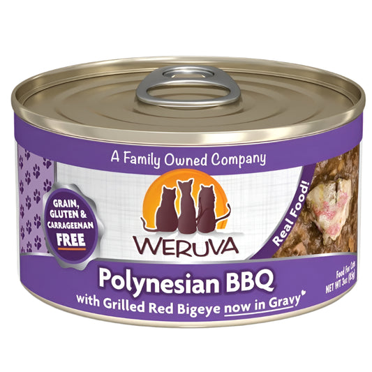 Weruva Cat Polynesian BBQ with Grilled Red Bigeye in Gravy 3oz. (Case of 24)