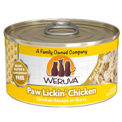 Weruva Cat Paw Lickin Chicken Chicken Recipe in Gravy 3oz. (Case of 24)