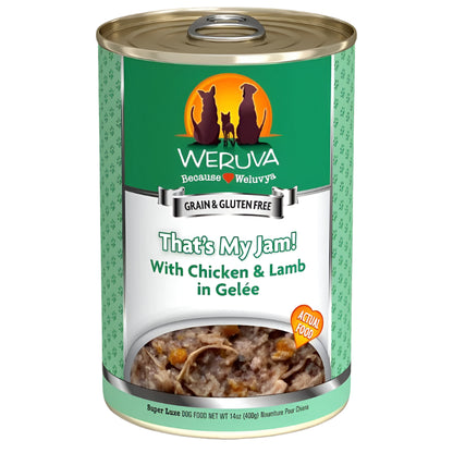 Weruva Dog Thats My Jam! with Chicken and Lamb in Gele 14oz. (Case of 12)