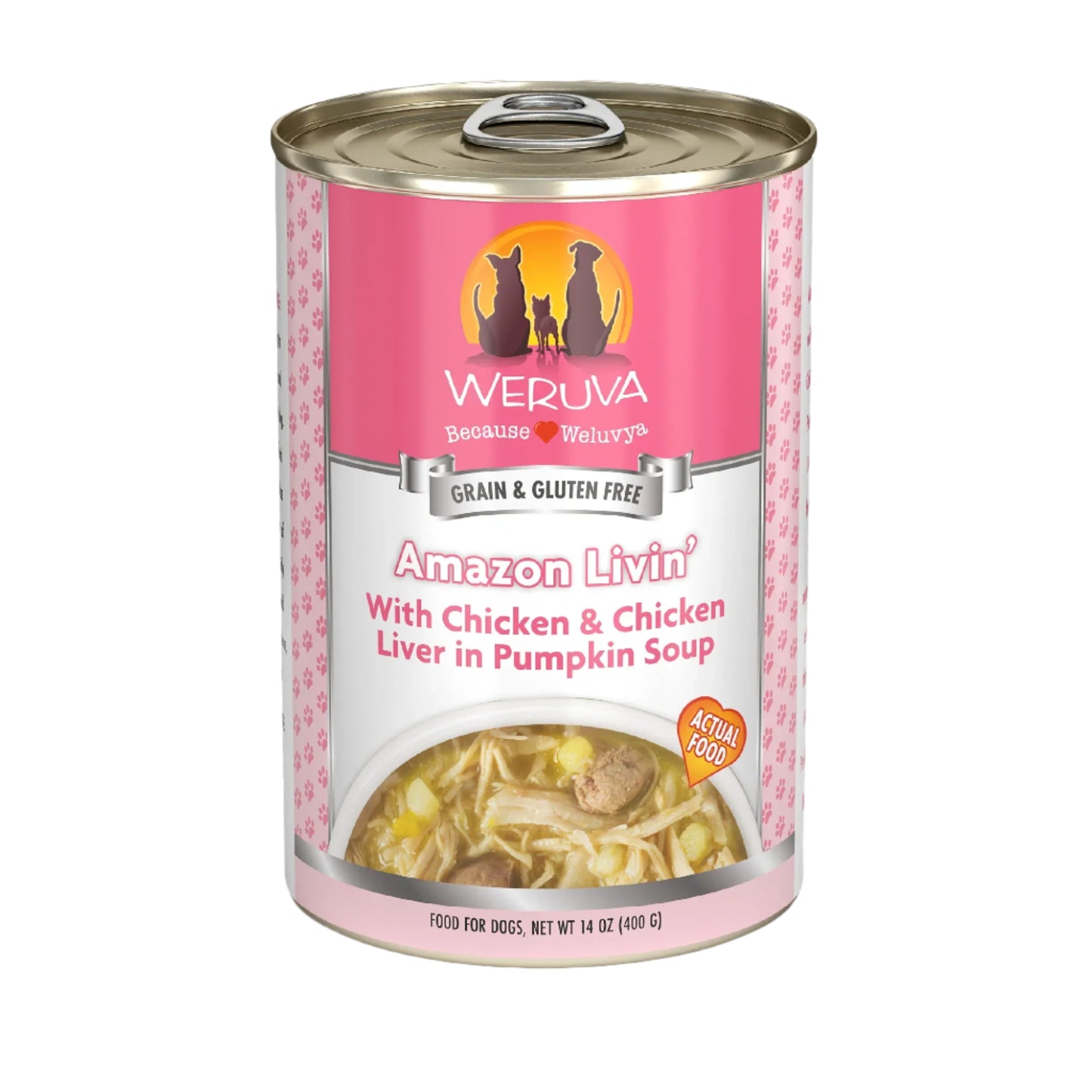 Weruva Dog Amazon Liver With Chicken And Chicken Liver In Pumpkin Soup 14oz. (Case of 12)
