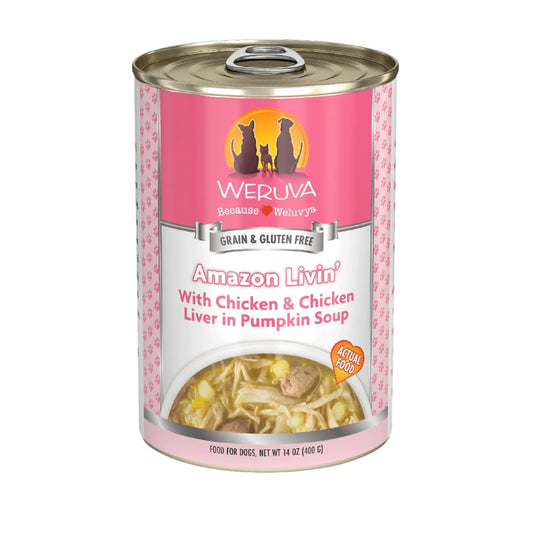 Weruva Dog Amazon Liver With Chicken And Chicken Liver In Pumpkin Soup 14oz. (Case of 12)
