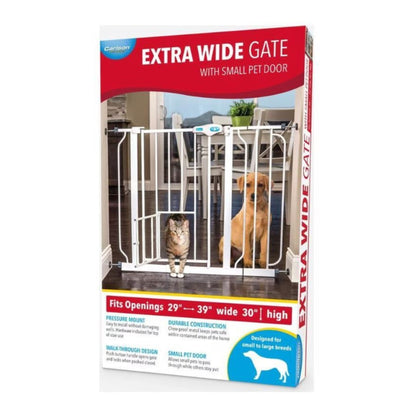 Carlson Expandable Extra Tall Gate w/ Slide Handle White 29-52 X 41in.