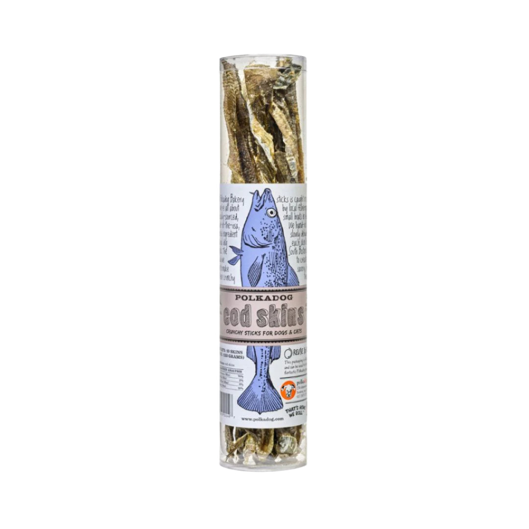 Polkadog Cod Skins Crunchy Dog And Cat Treats 2.5oz.