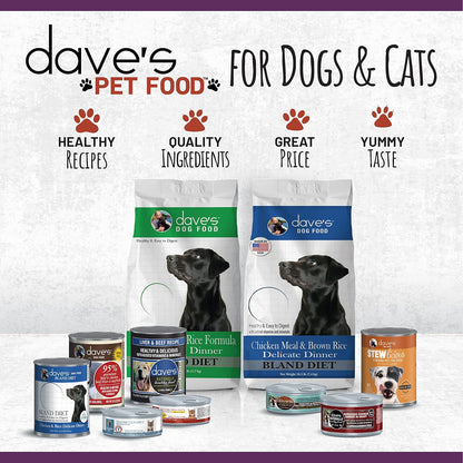 Daves Cats Delicate Dinners (easy To Digest) Chicken Meal, Rice And Oatmeal 4 Lbs