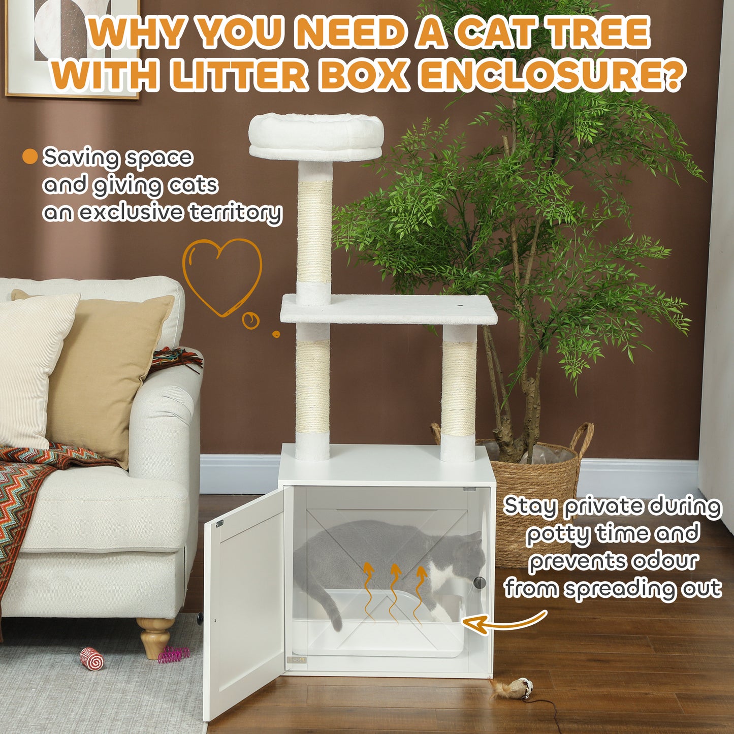 PawHut 28-Inch Cat Condo