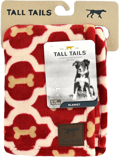Tall Tails Dog Blanket Red Bone 20X30