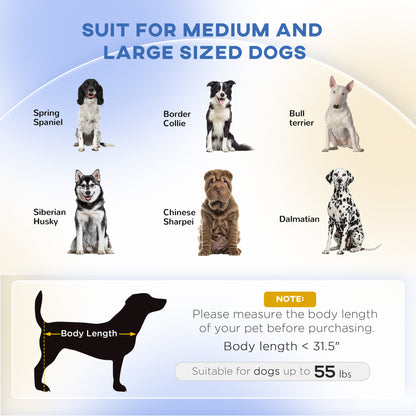 PawHut 38" Dog Sofa for Dogs Up to 55 lbs, Gray