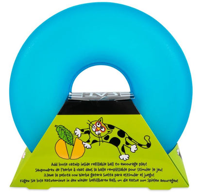 FAT CAT Crazy Circle Catnip Toy Blue 1ea/SM