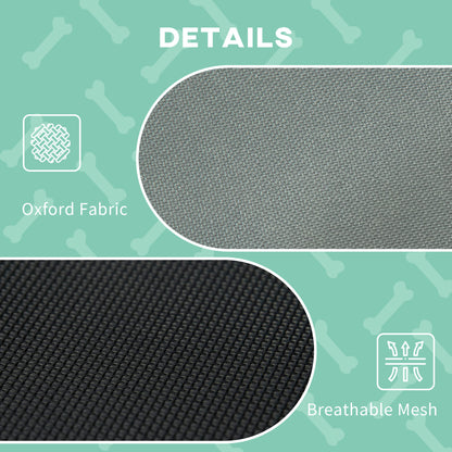 PawHut Elevated Dog Bed with Removable Canopy, Outdoor Dog Cot with UV Protection Canopy Shade, 30 inch Pet Bed for Camping, Gray