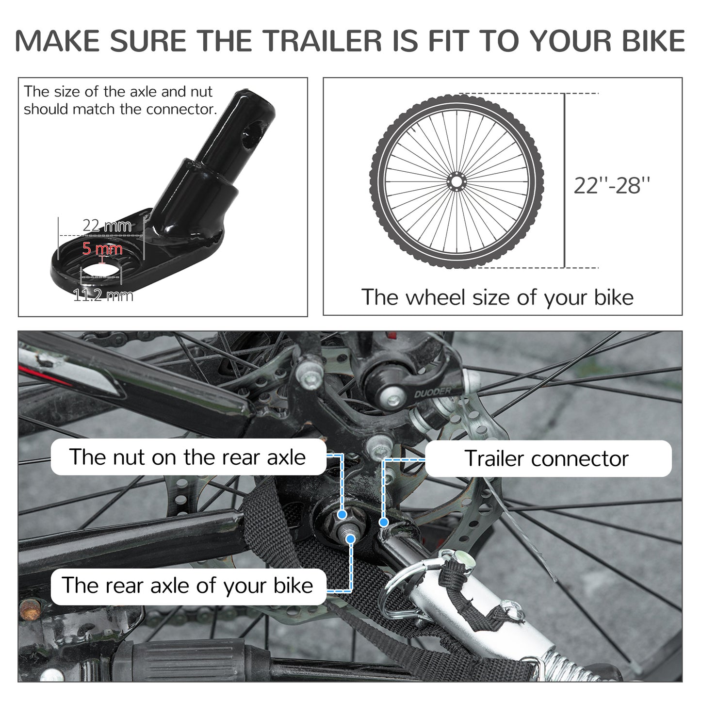 2 in 1 Bike Trailer with Aluminum Frame, Quick Release Wheels, Safety Leash, Anti-Slip Mat for Medium Dogs, Red