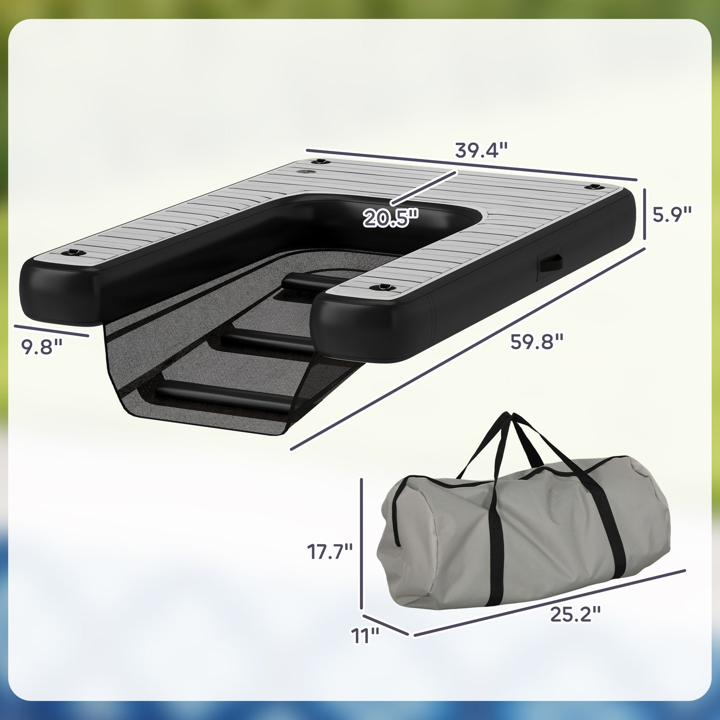 PawHut Inflatable Dog Boat Ramp – Non-Slip, For Boats, Docks & Lakes