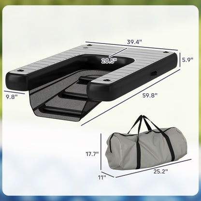 PawHut Inflatable Dog Boat Ramp – Non-Slip, For Boats, Docks & Lakes