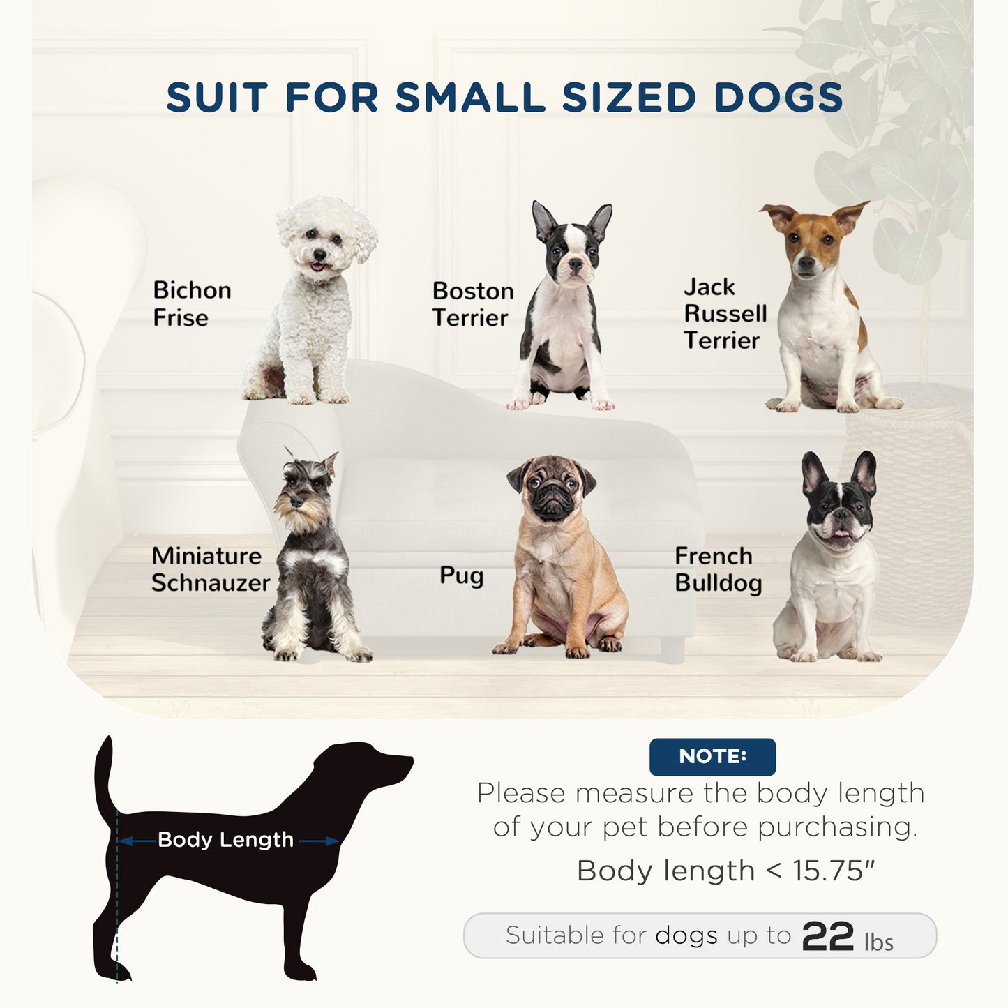 PawHut Pet Sofa Dog Sofa for Small Dogs with Storage, Gray