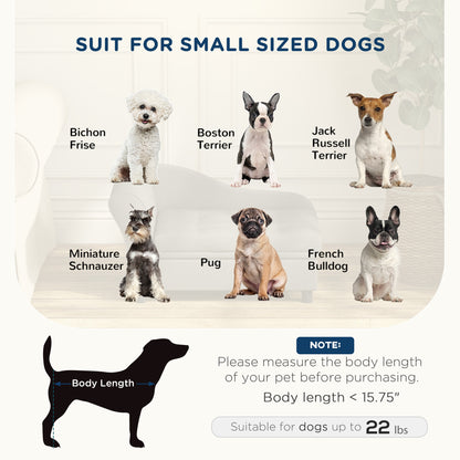 PawHut Pet Sofa Dog Sofa for Small Dogs with Storage, Gray