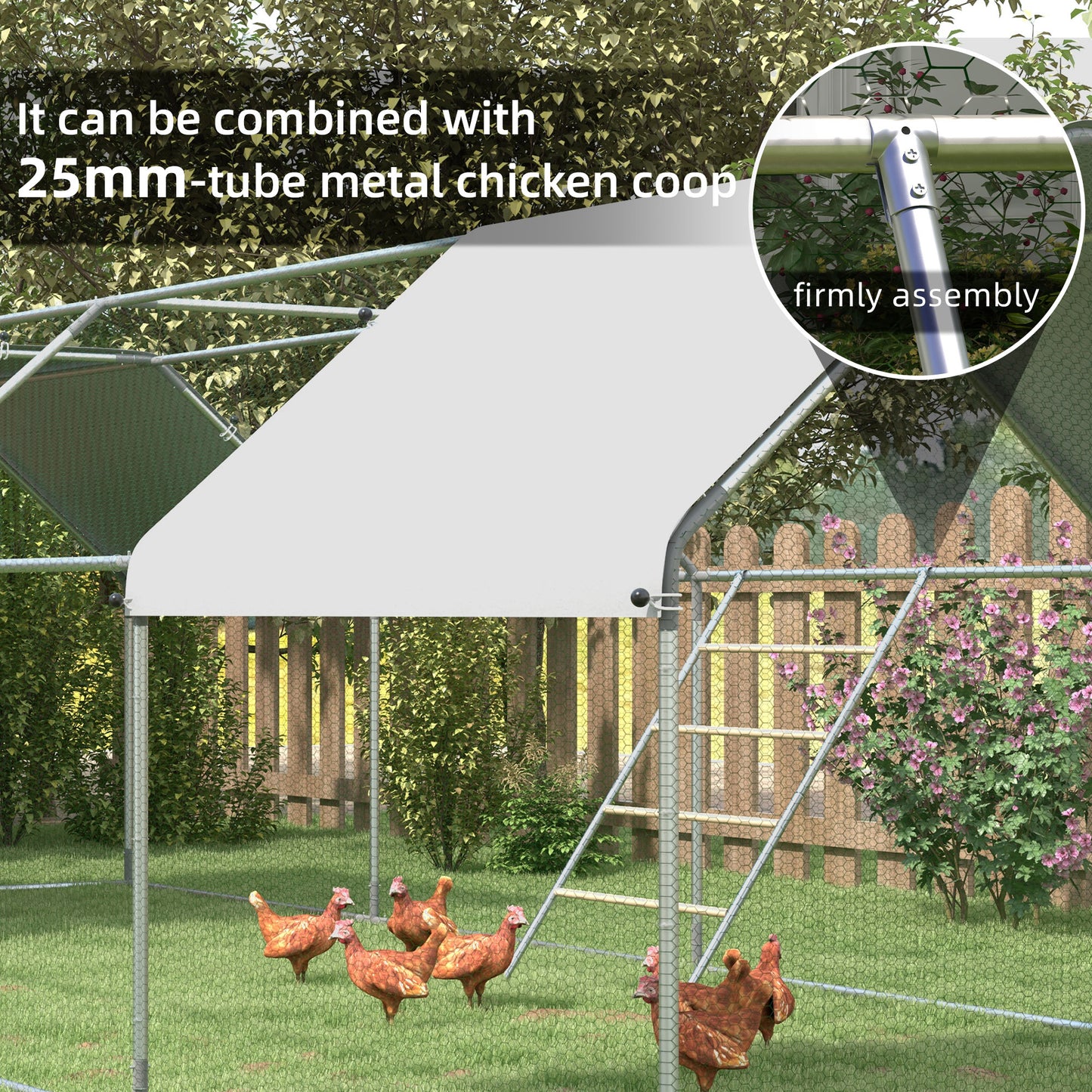 PawHut Chicken Roost for Coop, Jungle Gym Roosting Bar, 55" x 33.75"
