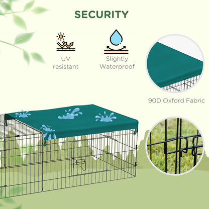 PawHut 73" Outdoor Playpen for Rabbits, Chickens, Chinchillas – Green