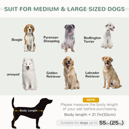 PawHut Dog Couch with Removable Pillows, Foam Pet Sofa, Cat Sofa with Removable Washable Cushion & Water-Resistant Fabric, Gray