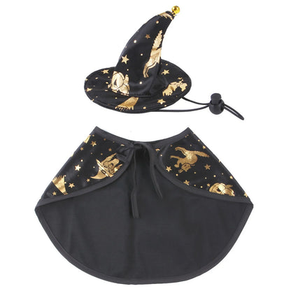 Halloween Costume Cape & Wizard Hat