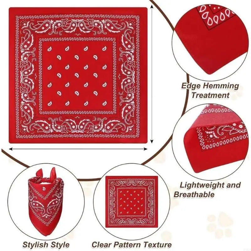 Cowboy Costume Hat & Bandanas Set