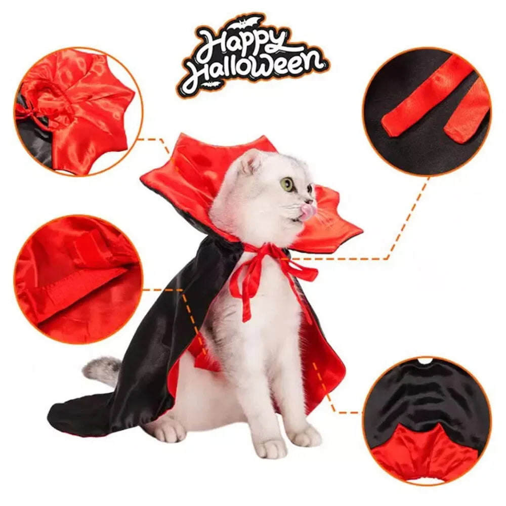 Crimson Fang Pet Vampire Cloak