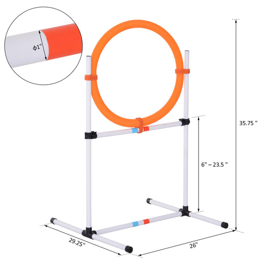 PawHut Dog Agility Training Jump Ring / Hurdle Bar