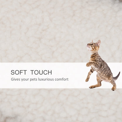 PawHut 4 Levels Cat Steps with Scratching Posts for High Bed, Sofa, White