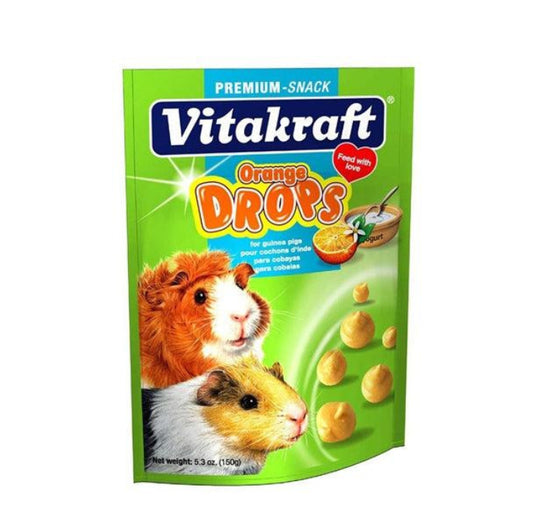 Vitakraft Drops w/Orange Treat for Guinea Pigs 5.3 oz