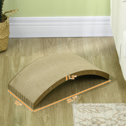 PawHut 4 Pack Cat Scratching Board Replacement for Cat Wheel, Brown