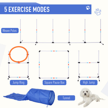 PawHut Outdoor Dog Agility Training Equipment Set