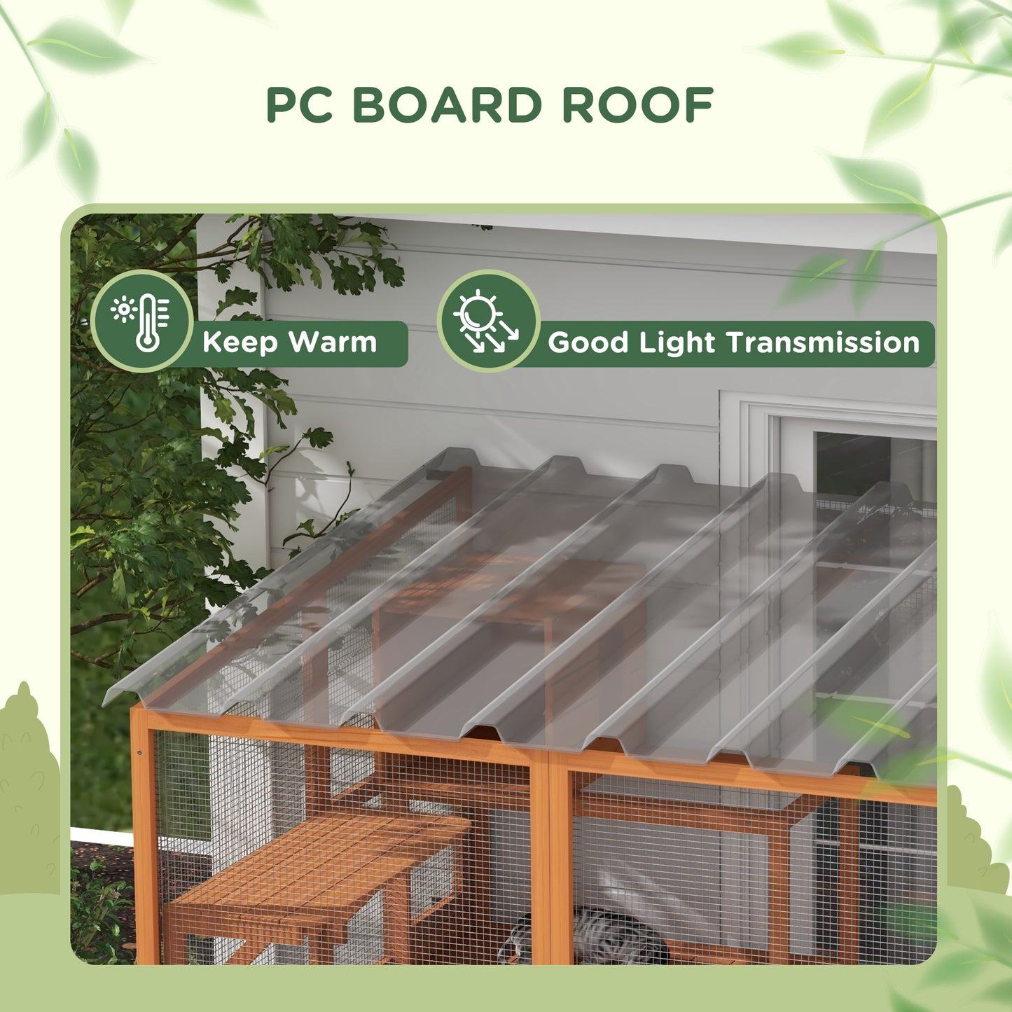 PawHut Catio, Playground Cat Window Box Outside Enclosure W/ Scratching Post