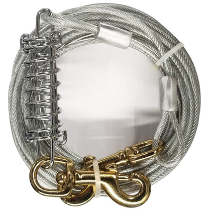 Four Paws Heavy Weight Dog Tie Out Cable Silver 1ea/30 ft