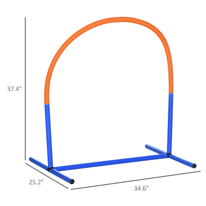 PawHut 4 Piece Dog Agility Training Equipment with Carrying Bag, Blue