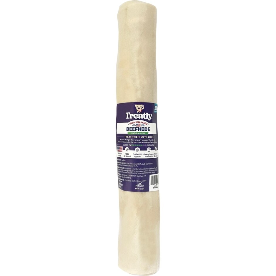 Treatly 100% USA Beefhide Heavy Weight Roll Banded Natural 12in. 1 Pk