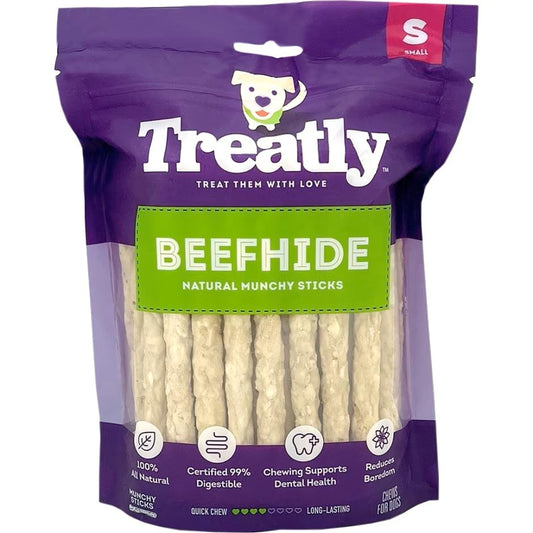 Treatly Beefhide Munchy Rolls Natural Small-40 Pk