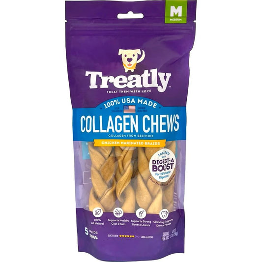 Treatly USA Collagen Braids Chicken 6in. -5 Pk