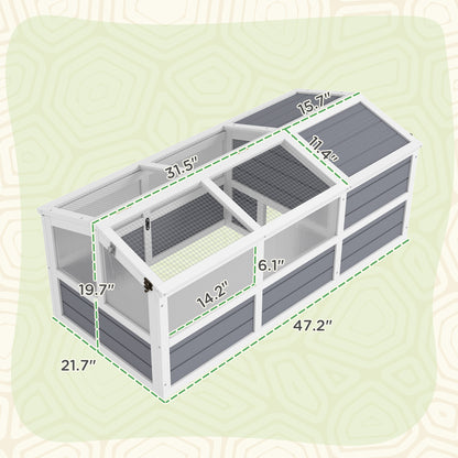 PawHut Bottomless Outdoor Pet Habitat with Sun Panels for reptiles